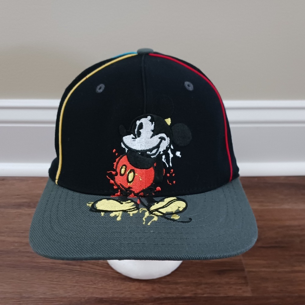 Disney Splitter Paint Mickey Fitted Cap Hat Adult‎ Multicolor